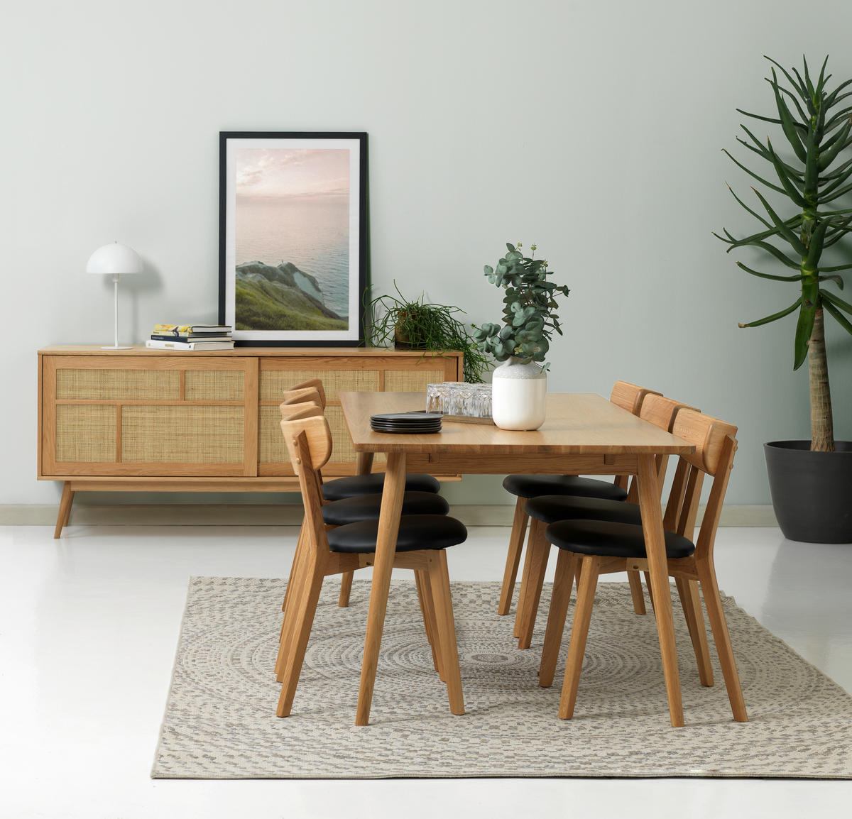 ESSTISCH Eiche furniert, massiv rechteckig Eichefarben  - Eichefarben, Trend, Holz/Holzwerkstoff (190/90/75cm) - Carryhome