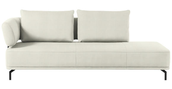 RÉCAMIERE in Flachgewebe Naturfarben - Schwarz/Naturfarben, Design, Textil/Metall (227/89/101cm) - Dieter Knoll