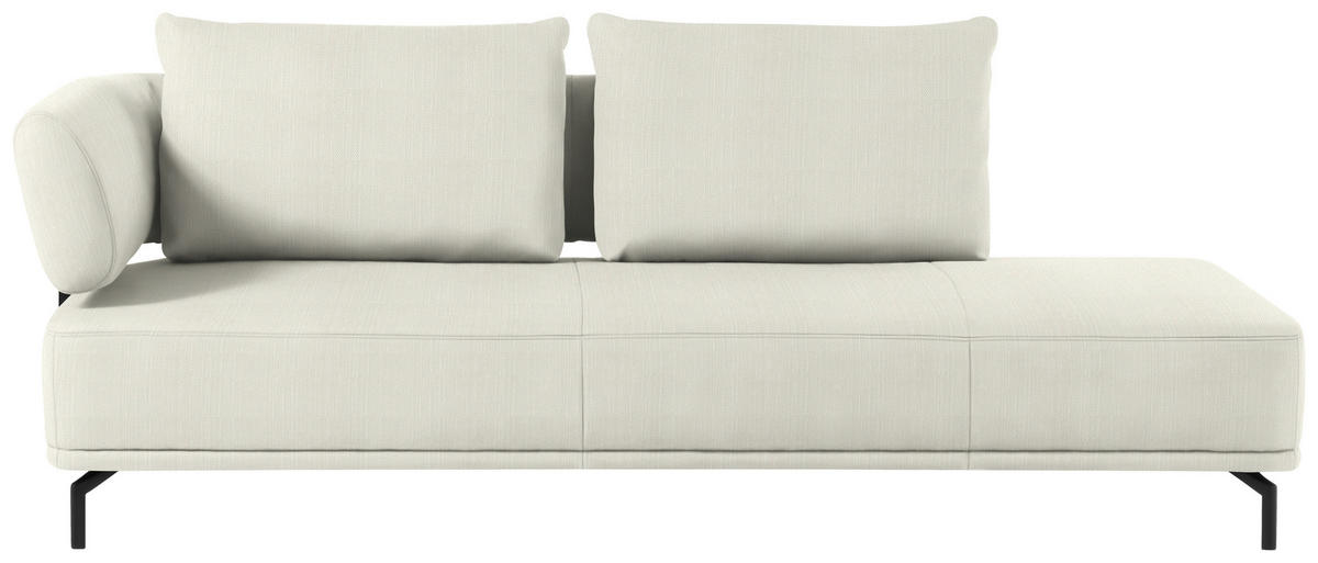 RÉCAMIERE in Flachgewebe Naturfarben  - Schwarz/Naturfarben, Design, Textil/Metall (227/89/101cm) - Dieter Knoll