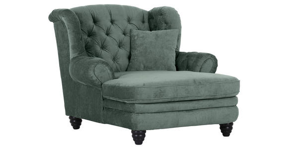 XXL-SESSEL - Petrol/Schwarz, Design, Holz/Textil (127/106/149cm) - Landscape