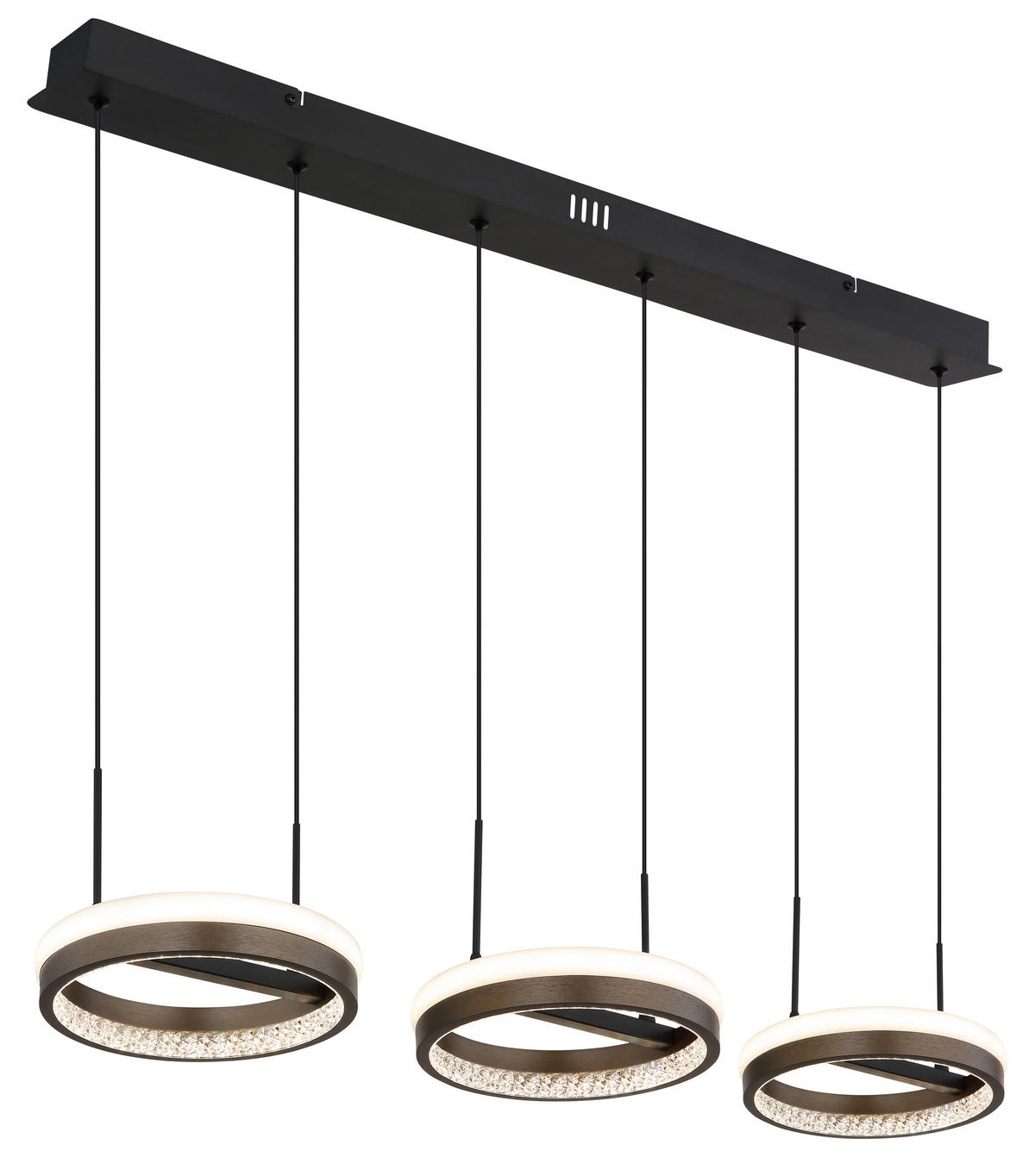 LED-HÄNGELEUCHTE 82/20,6/150 cm    - Klar/Weiss, Design, Kunststoff/Metall (82/20,6/150cm) - Globo