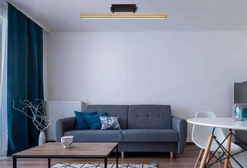 STROPNA LED-SVETILKA 24 W//3000 K/230 V/ - črna/opal, Design, kovina/umetna masa (81,5/7,5/14cm) - Globo