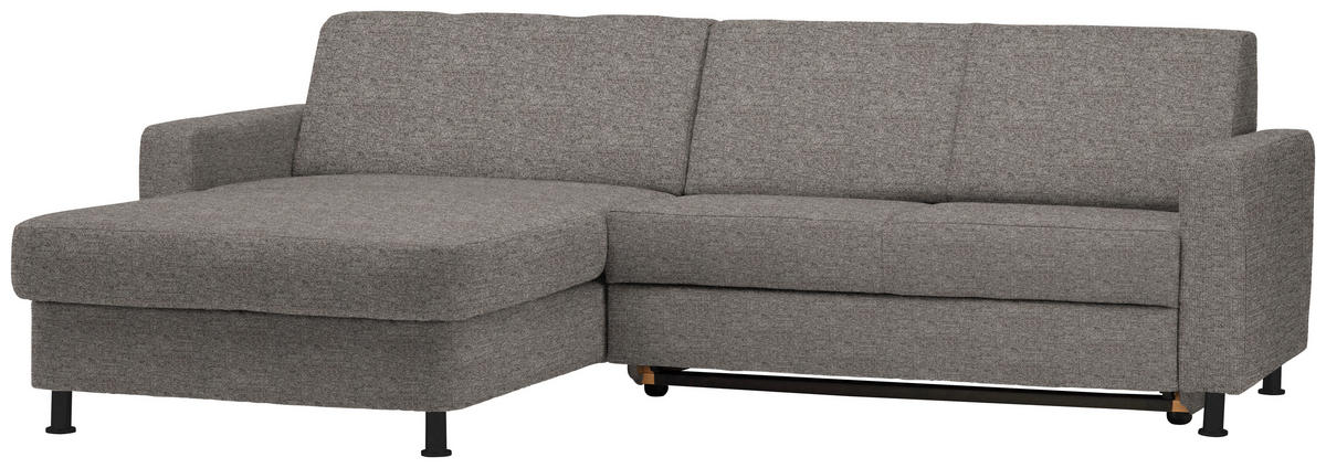 ECKSOFA in Webstoff Grau  - Schwarz/Grau, Design, Kunststoff/Textil (165/257cm) - Xora