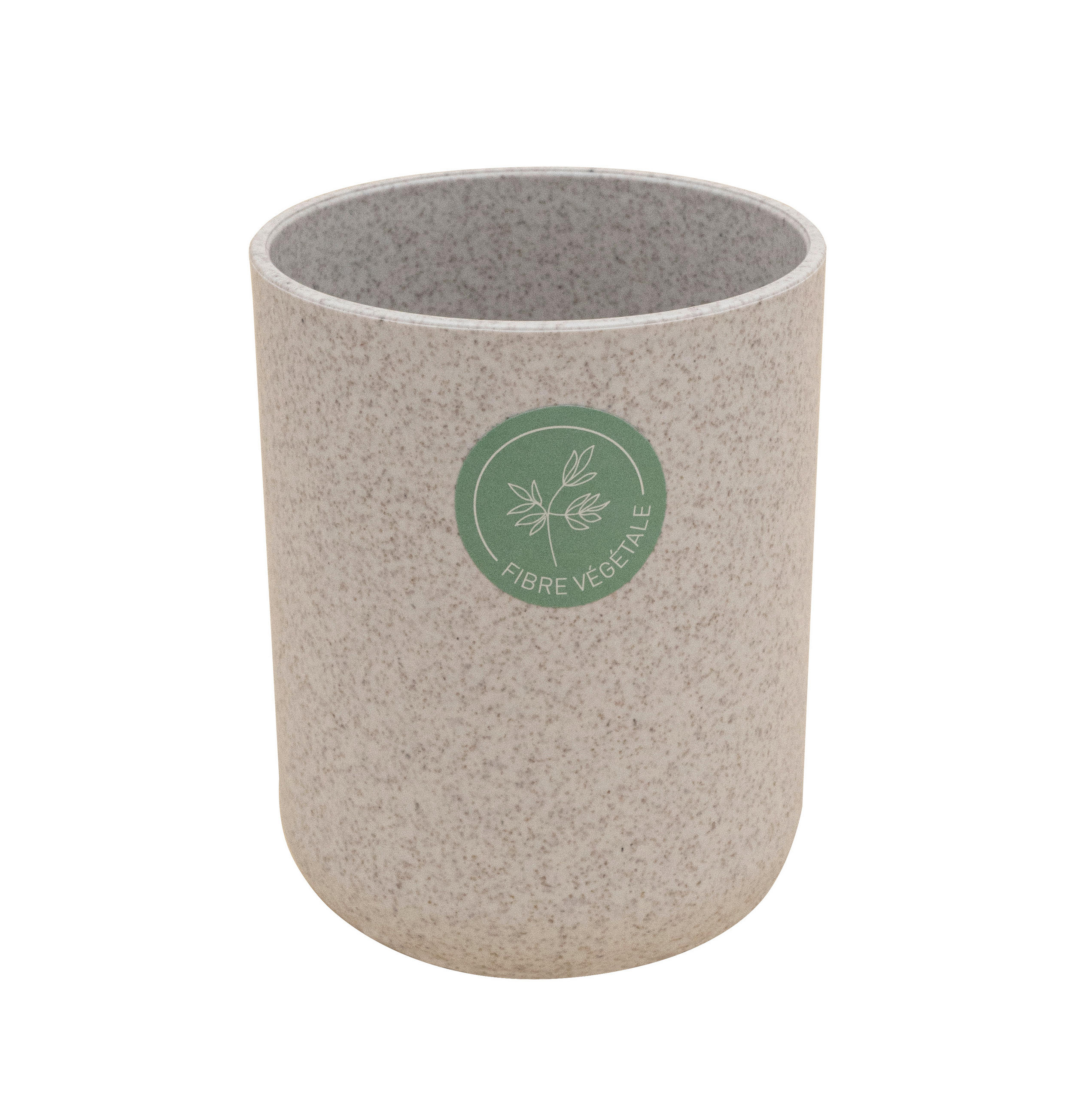 ZAHNPUTZBECHER Kunststoff, Naturmaterialien  - Beige, Basics, Naturmaterialien/Kunststoff (7/9,1/7cm) - Sadena