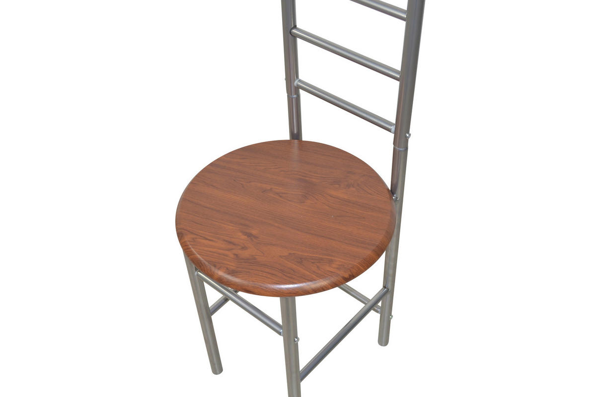 HERRENDIENER in Nussbaumfarben, Alufarben   - Nussbaumfarben/Alufarben, Design, Holzwerkstoff/Metall (47/53/118cm) - MID.YOU
