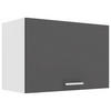 KÜCHENOBERSCHRANK 60/40/31 cm  in Weiß, Anthrazit  - Anthrazit/Alufarben, KONVENTIONELL, Holzwerkstoff/Metall (60/40/31cm) - MID.YOU