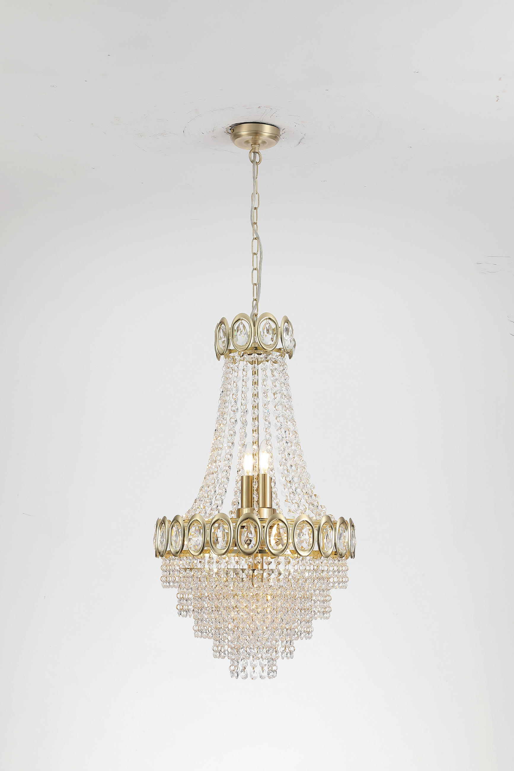 HÄNGELEUCHTE Louis Philippe  - Klar/Messingfarben, KONVENTIONELL, Glas/Metall (70/128/40cm)
