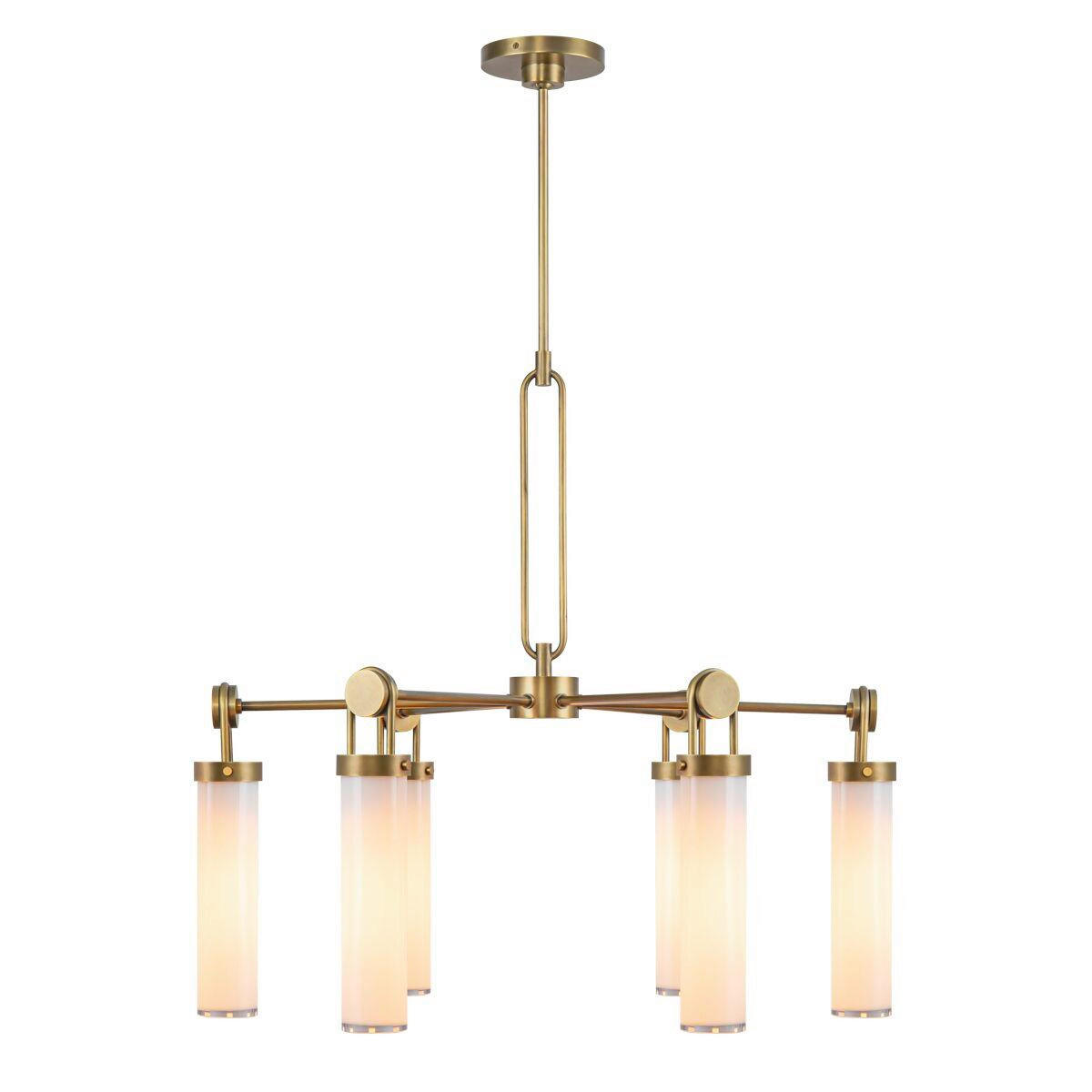 KRONLEUCHTER 75,2/81,7 cm   - Messingfarben, KONVENTIONELL, Glas/Metall (75,2/81,7cm) - Elstead Lighting