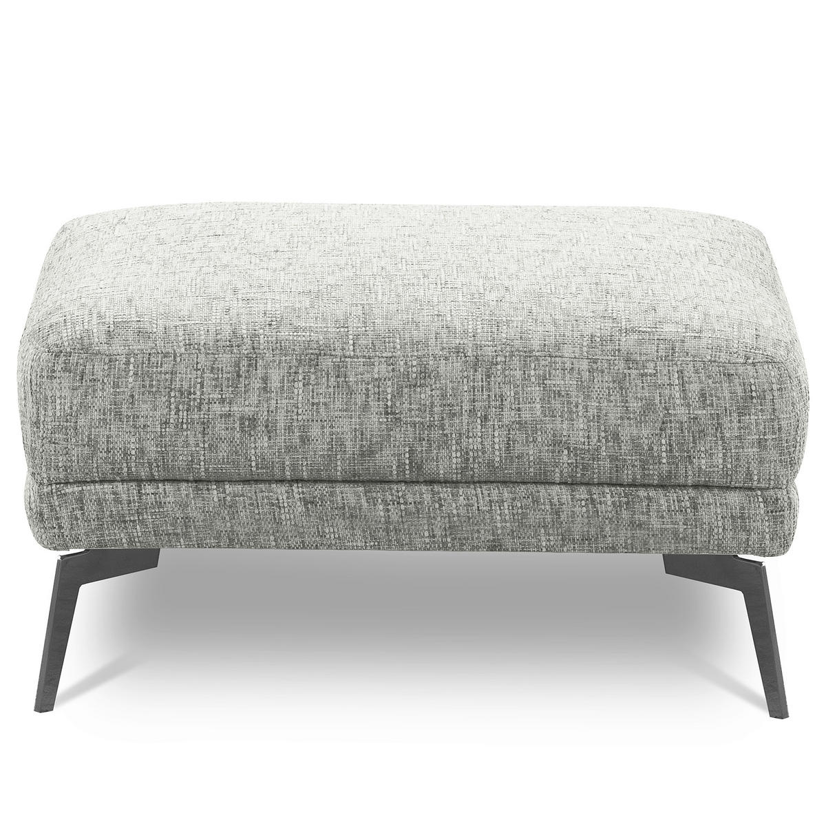 HOCKER Textil Grau  - Schwarz/Grau, Design, Textil/Metall (96/45/80cm) - P & B