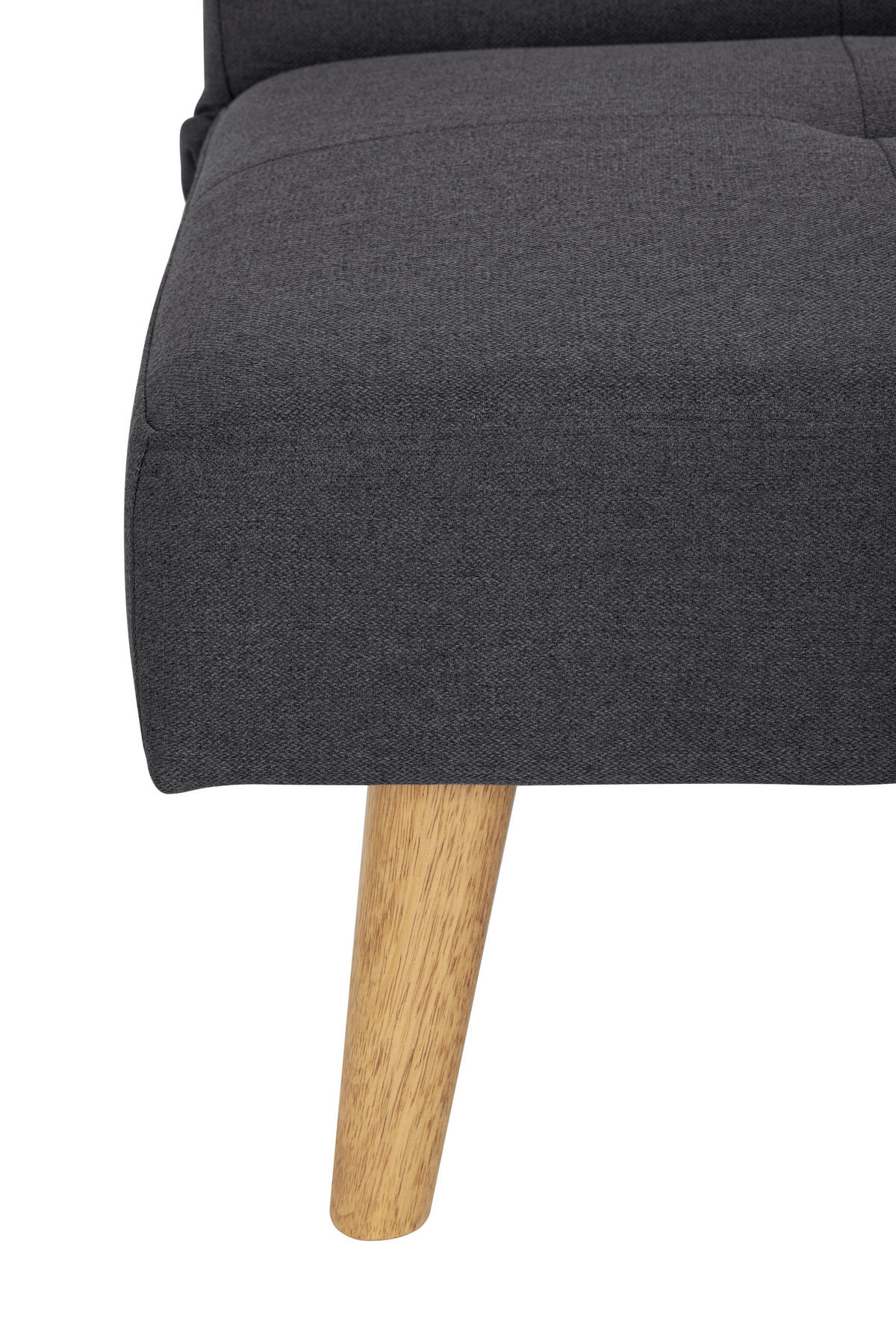 ROZKLÁDACÍ POHOVKA, textil, tmavě šedá - tmavě šedá/přírodní barvy, Basics, dřevo/textil (178/76/88cm) - MID.YOU
