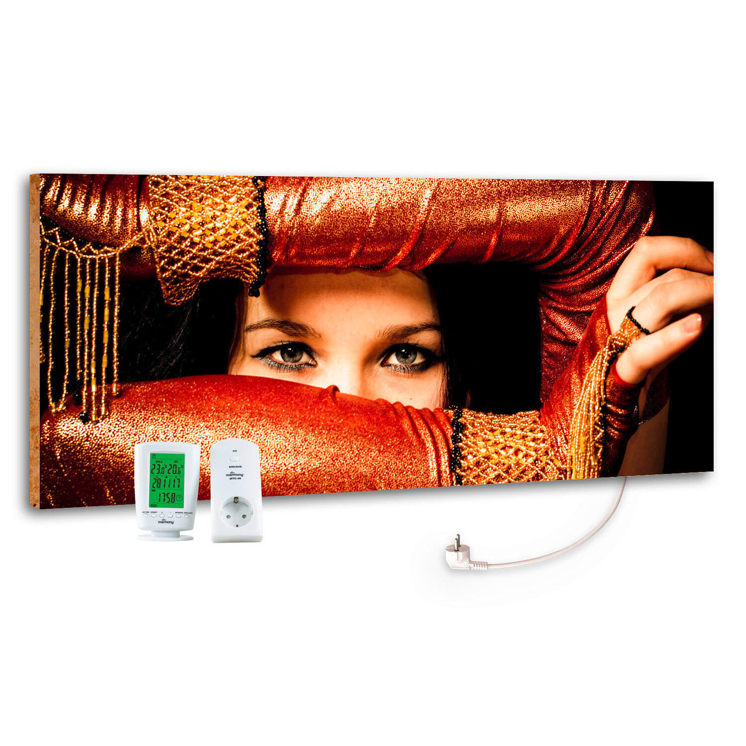 INFRAROT-HEIZPANEEL 40/100/2 cm 800 W Eyes  - Multicolor, MODERN, Stein (40/100/2cm) - marmony