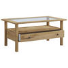 COUCHTISCH in Glas, Holzwerkstoff  - Honigeiche/Schwarz, Lifestyle, Glas/Holzwerkstoff (90/42/54cm) - MID.YOU
