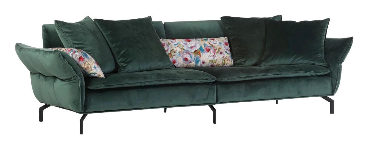 MEGA SOFA zelena  - zelena/višebojna, Dizajnerski, metal/tekstil (300/88-45/109cm) - Landscape