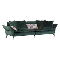 MEGA SOFA zelena  - zelena/višebojna, Dizajnerski, metal/tekstil (300/88-45/109cm) - Landscape