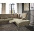 WOHNLANDSCHAFT in Webstoff Beige  - Beige/Schwarz, Design, Textil/Metall (157/354/208cm) - Dieter Knoll