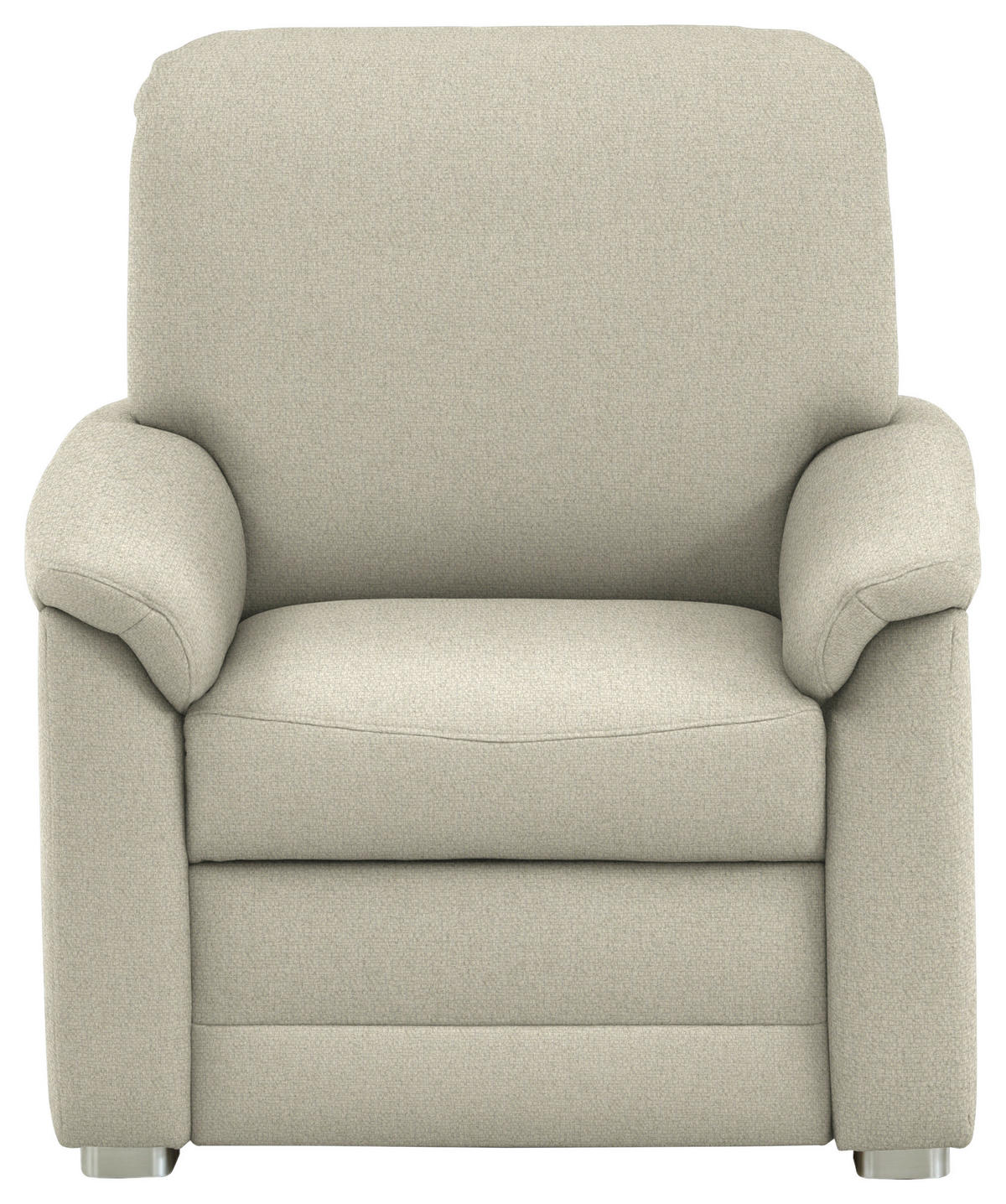 SESSEL Chenille Silberfarben  - Silberfarben/Alufarben, Konventionell, Textil/Metall (88/96/89cm) - Beldomo Comfort