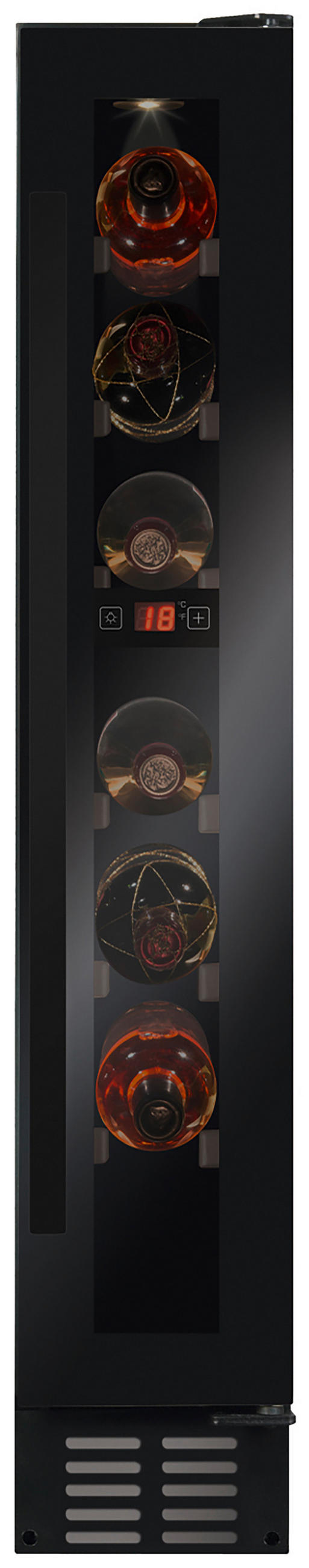 WEINKÜHLSCHRANK WK 341 100 2S  - Schwarz, Basics, Glas/Metall (14,8/82/57,5cm) - Amica