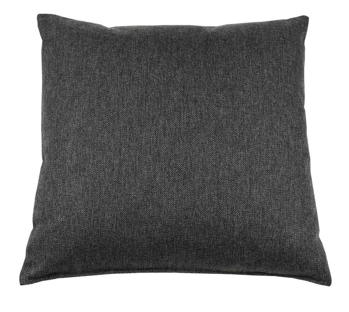 GARTENSITZKISSENSET in Anthrazit Streifen 48/48 cm  - Anthrazit, Basics, Textil (48/48cm)