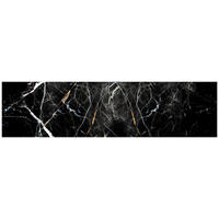 KÜCHENRÜCKWAND  - Schwarz/Weiß, Basics, Kunststoff/Metall (210/53,7/0,6cm) - Fani