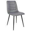 STUHL  in Eisen Webstoff Metall, Textil  - Dunkelgrau/Schwarz, Design, Textil/Metall (45/86/55cm)