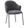 ARMLEHNSTUHL  in beflockt  - Blau/Anthrazit, Design, Textil (55/84/55cm) - Belluti