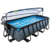 POOL 400/200/100 cm  - Blaugrau, Konventionell, Kunststoff/Metall (400/200/100cm) - EXIT Toys