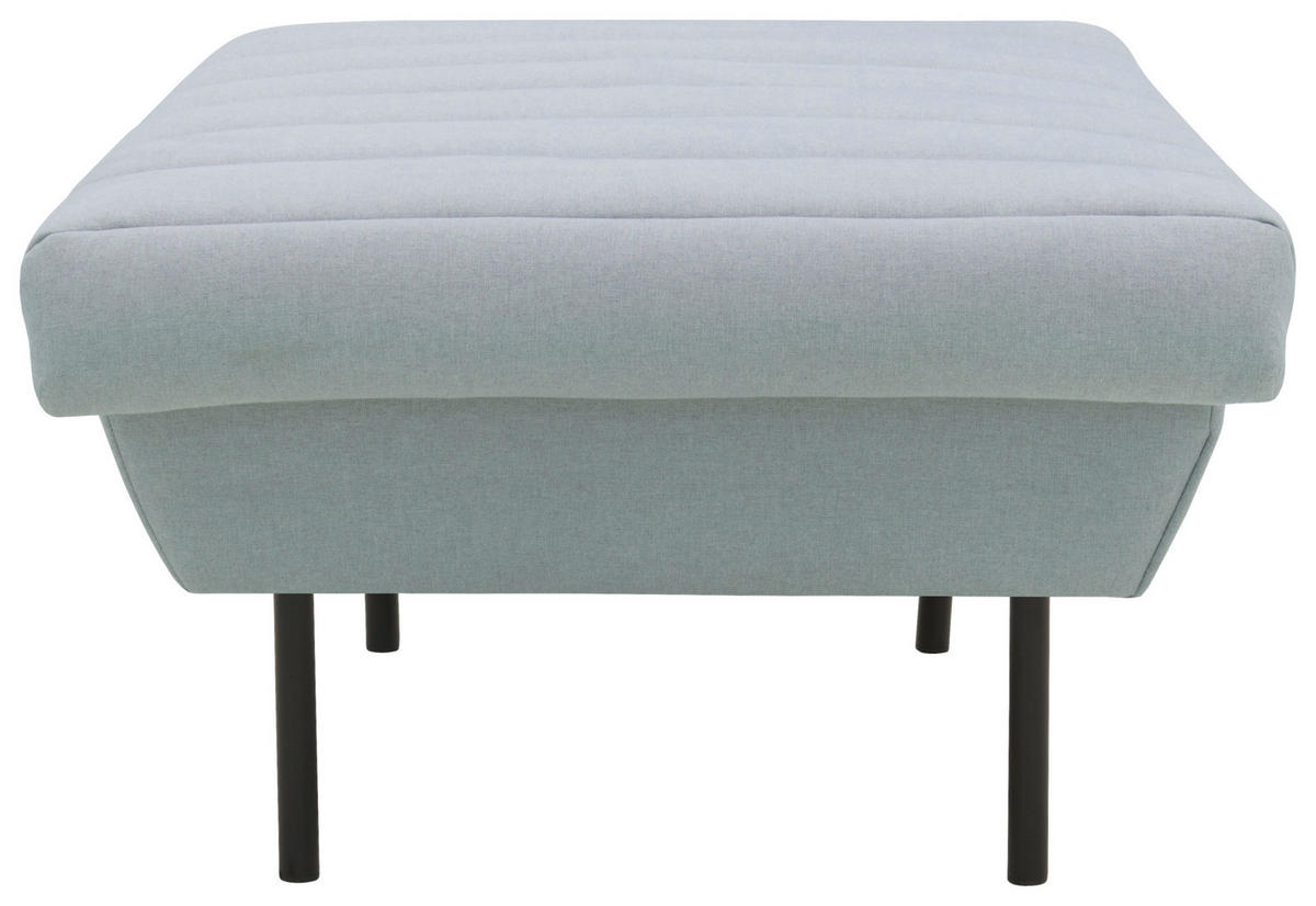 HOCKER in Textil Hellblau  - Schwarz/Hellblau, Design, Textil/Metall (70/45/70cm) - LOOKS by W.Joop