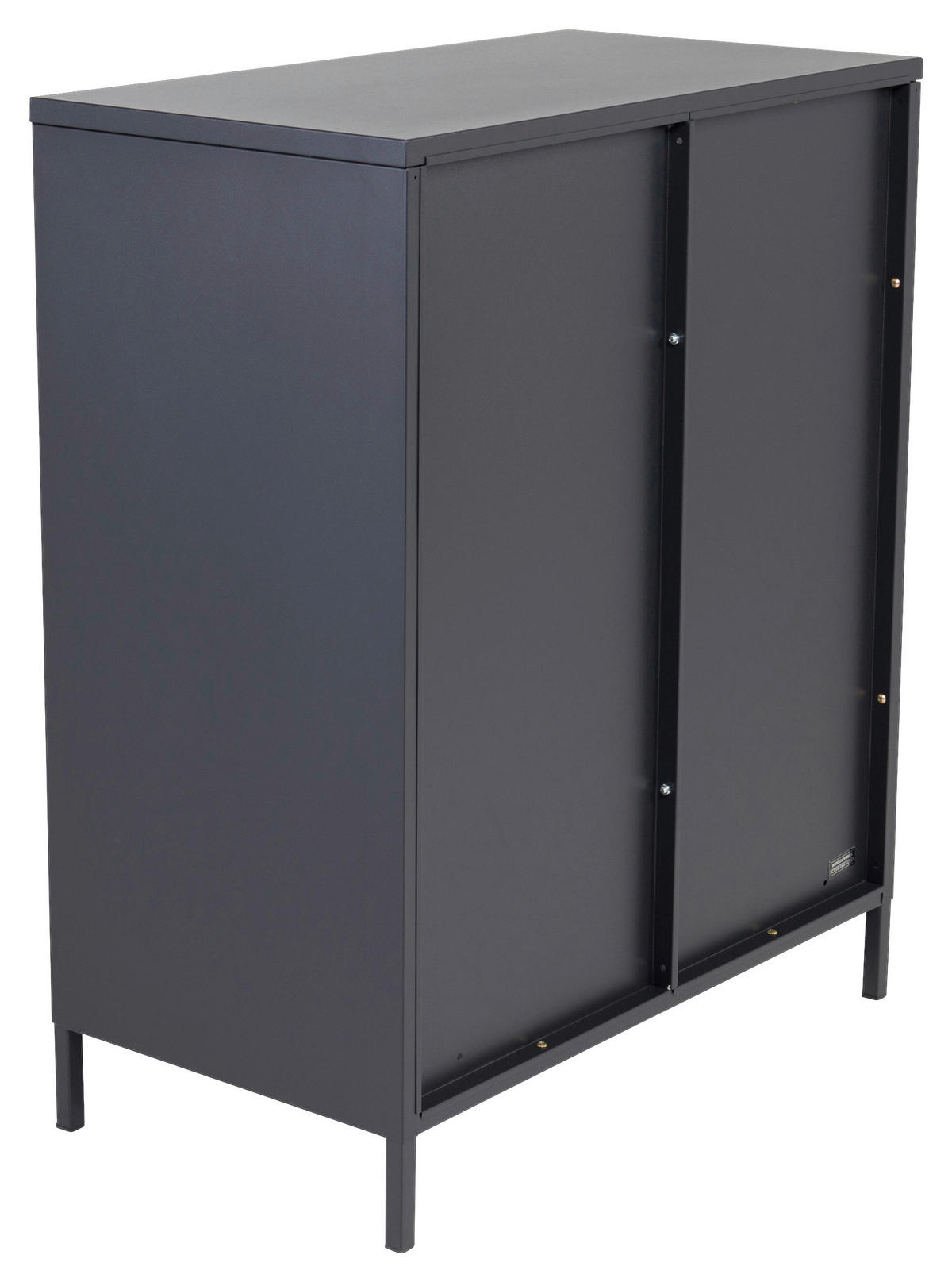 SIDEBOARD  in 80/97/43 cm  - Schwarz, Design, Glas/Metall (80/97/43cm) - Livetastic