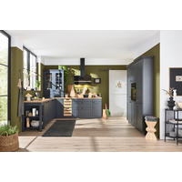 EINBAUKÜCHE CANDY  - Schwarz, Design, Holzwerkstoff - Novel