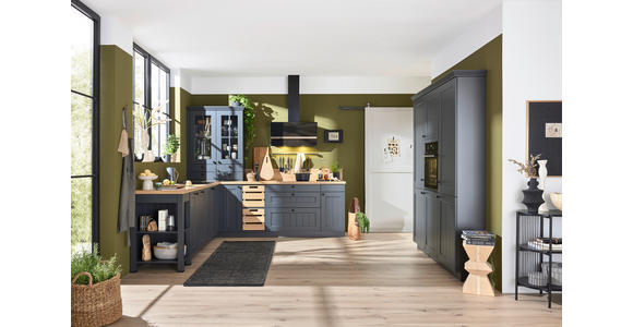 EINBAUKÜCHE   - Schwarz, Design, Holzwerkstoff - Novel