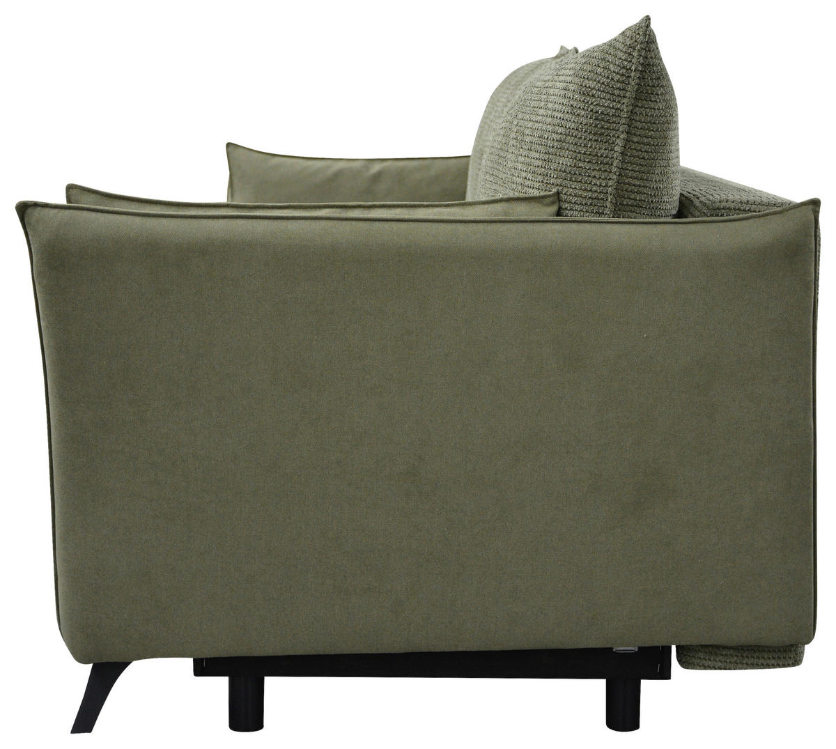 SCHLAFSOFA Cord, Flachgewebe Olivgrün  - Schwarz/Olivgrün, KONVENTIONELL, Textil/Metall (223/72/100cm) - Carryhome
