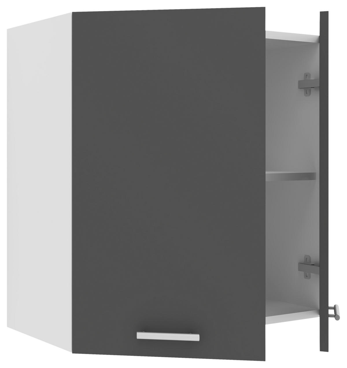 VÄGGSKÅP 60/60/31 cm  i antracit, vit  - vit/aluminiumfärg, Klassisk, metall/trämaterial (60/60/31cm) - MID.YOU