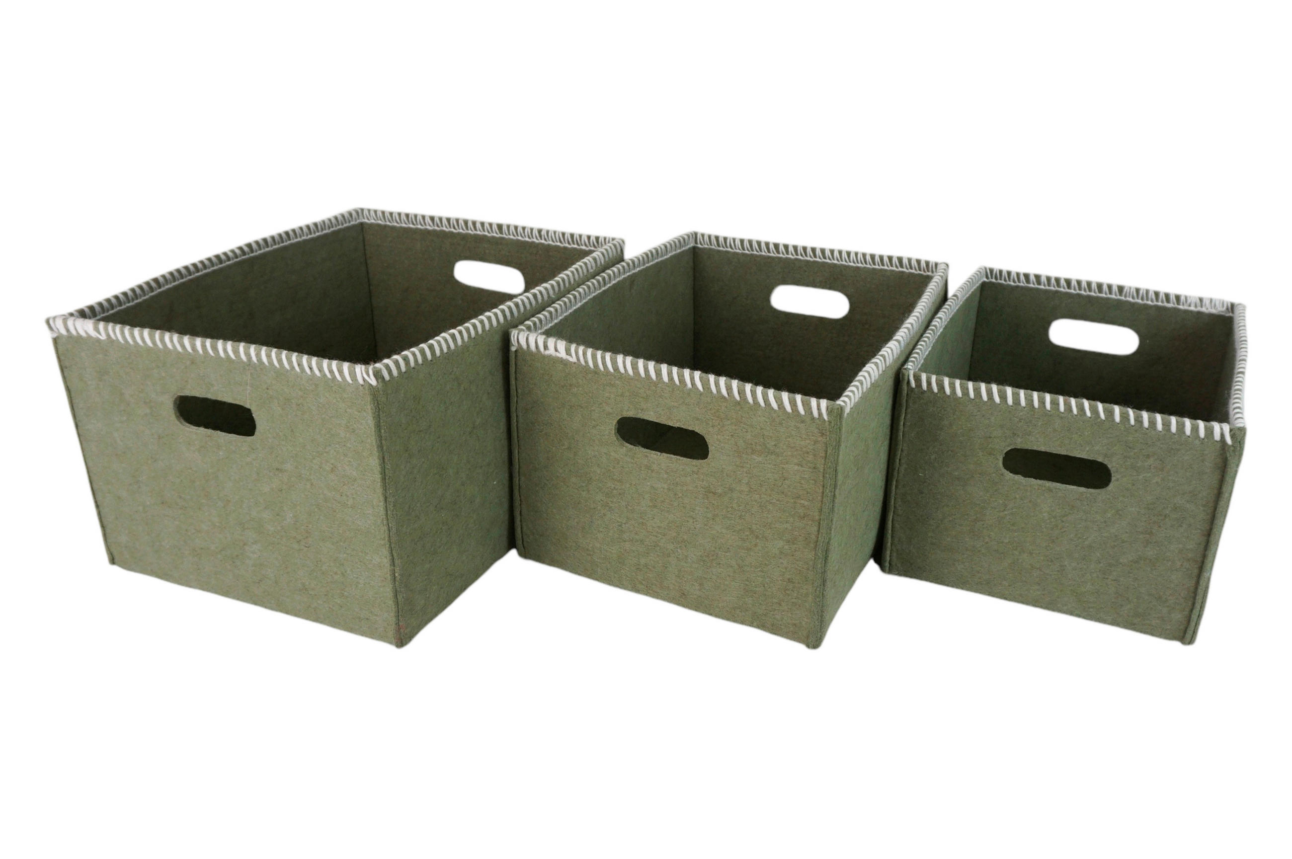 AUFBEWAHRUNGSBOX     - Grün, Basics, Textil (38/30/22cm)