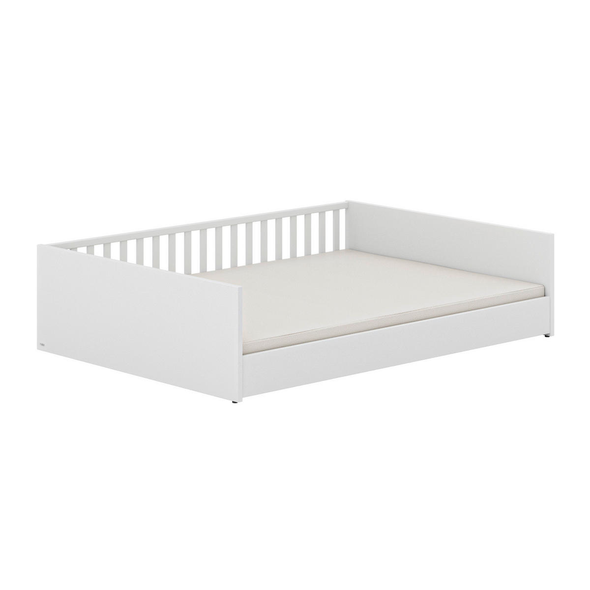 BODENBETT Little Flo Weiß  - Schwarz/Weiß, KONVENTIONELL (140/200cm) - Paidi