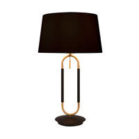 BORDSLAMPA Jazz 37/37/63 cm   - mässingsfärgad/svart, Lifestyle, metall/textil (37/37/63cm)