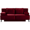 SCHLAFSOFA in Dunkelrot  - Schwarz/Dunkelrot, KONVENTIONELL, Textil/Metall (197/91/88cm) - Novel