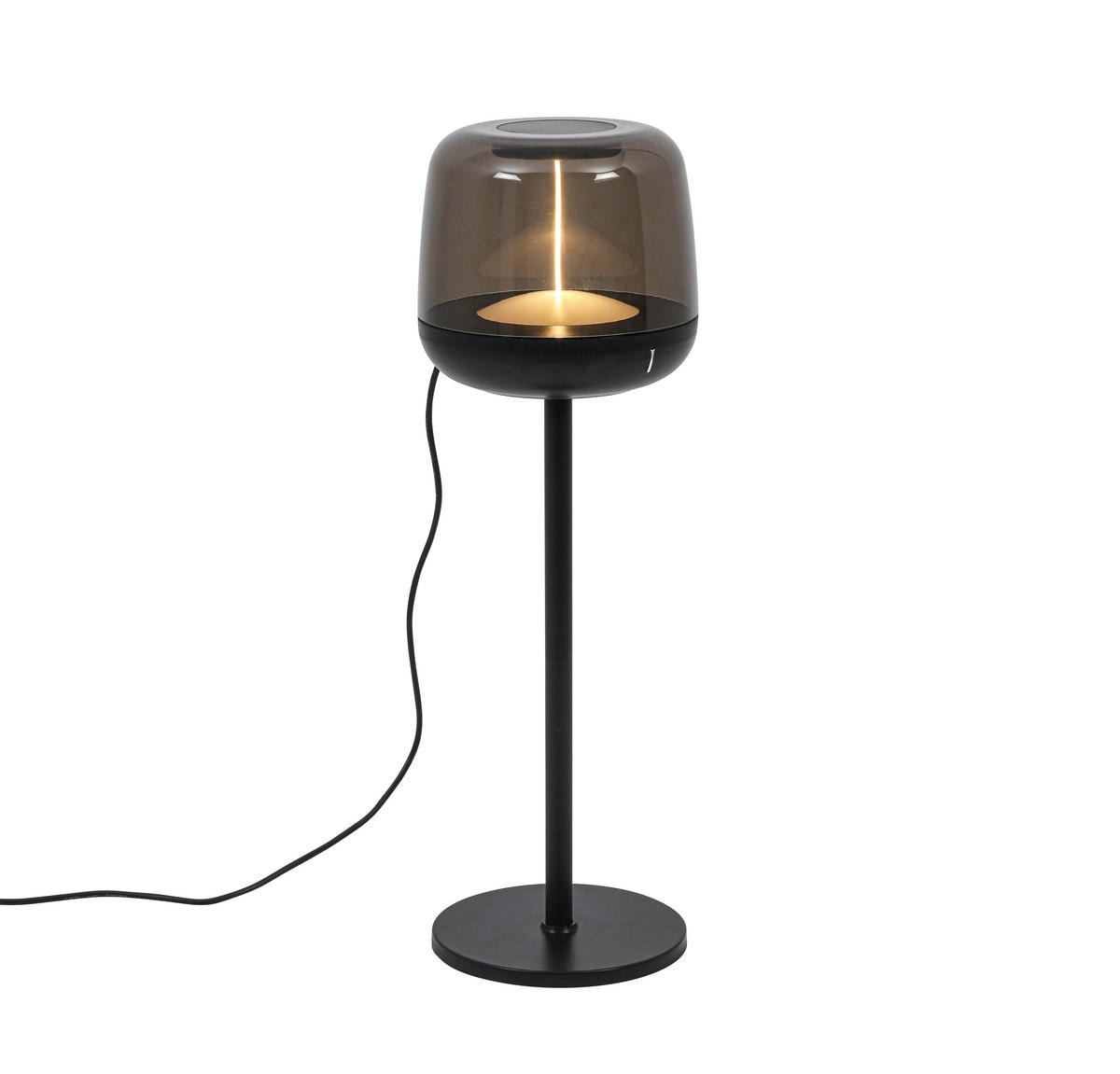 NAMIZNA SVETILKA ZA POLNJENJE        11,5/36,7 cm       - črna/prosojno, Trend, kovina/umetna masa (11,5/36,7cm) - Novel