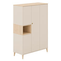 BABA RUHÁSSZEKRÉNY Mila & Ben  - bézs/bükk, Basics, faalapú anyag (141,2/205,8/51,3cm) - Paidi