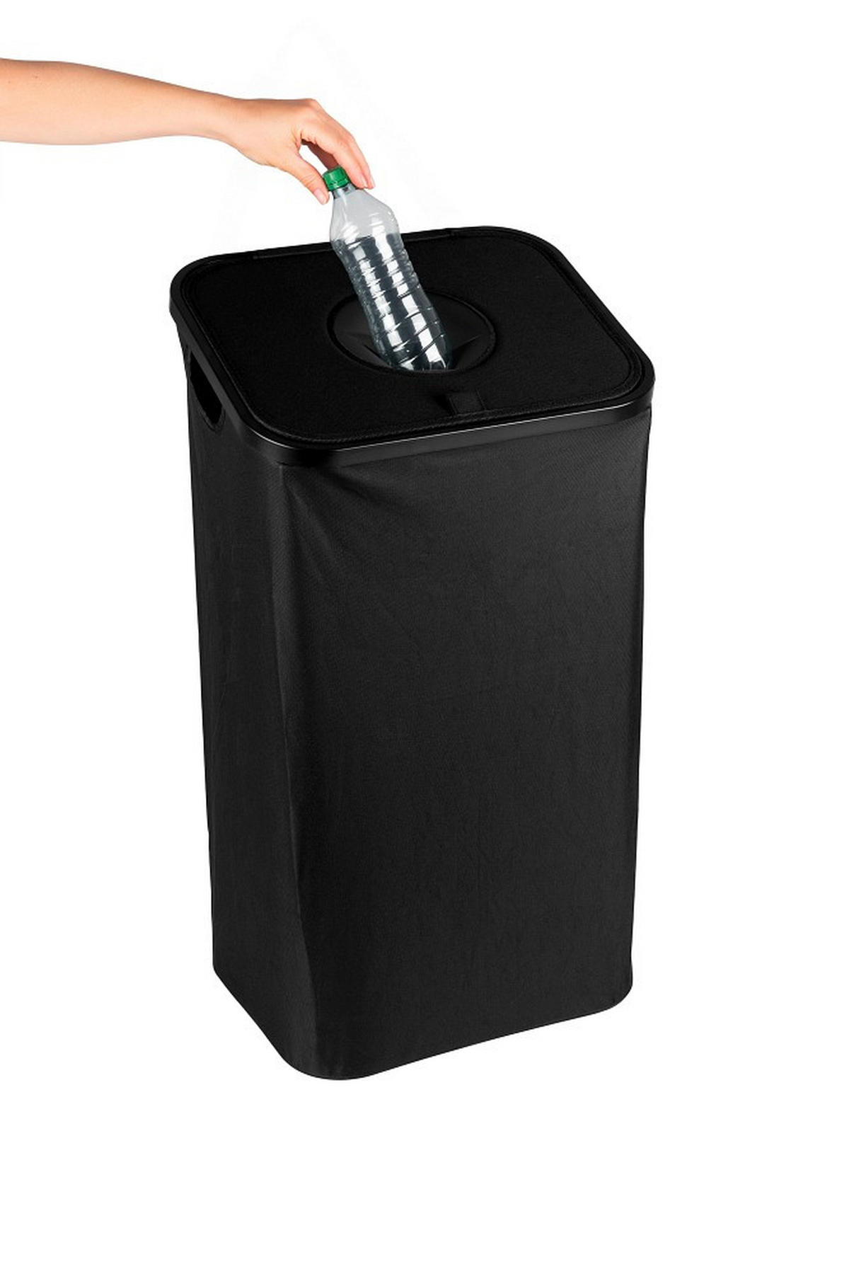 FLASCHENSAMMLER EASYmaxx  - Schwarz, Basics, Naturmaterialien/Kunststoff (40/32,5/72cm) - EASYMAXX