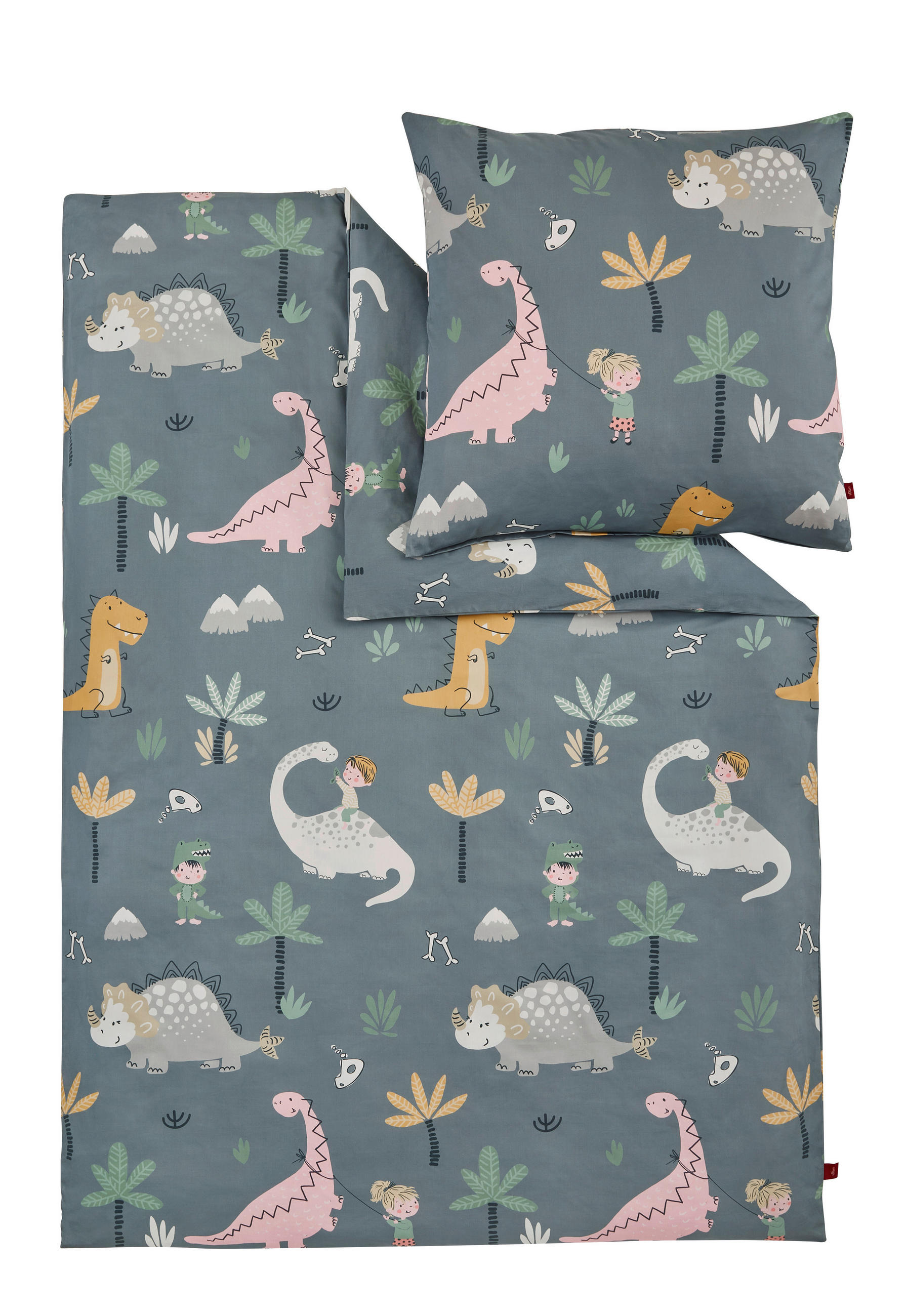 S. Oliver Babybettwäsche S.Oliver Junior Grau, Mehrfarbig 100x135 cm