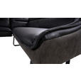 ECKBANK 178/237 cm  in Anthrazit  - Anthrazit/Schwarz, Design, Leder/Textil (178/237cm) - Novel