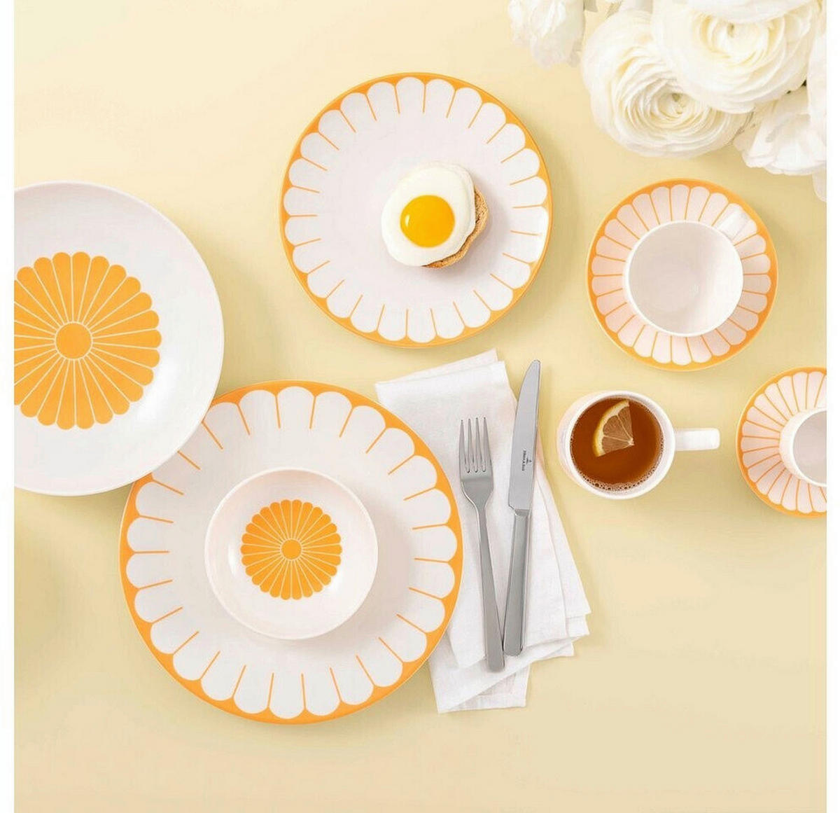 FRÜHSTÜCKSTELLER Fleur Soleil    21/2,5 cm  - Dunkelgelb/Weiß, Design, Keramik (21/2,5cm) - Villeroy & Boch
