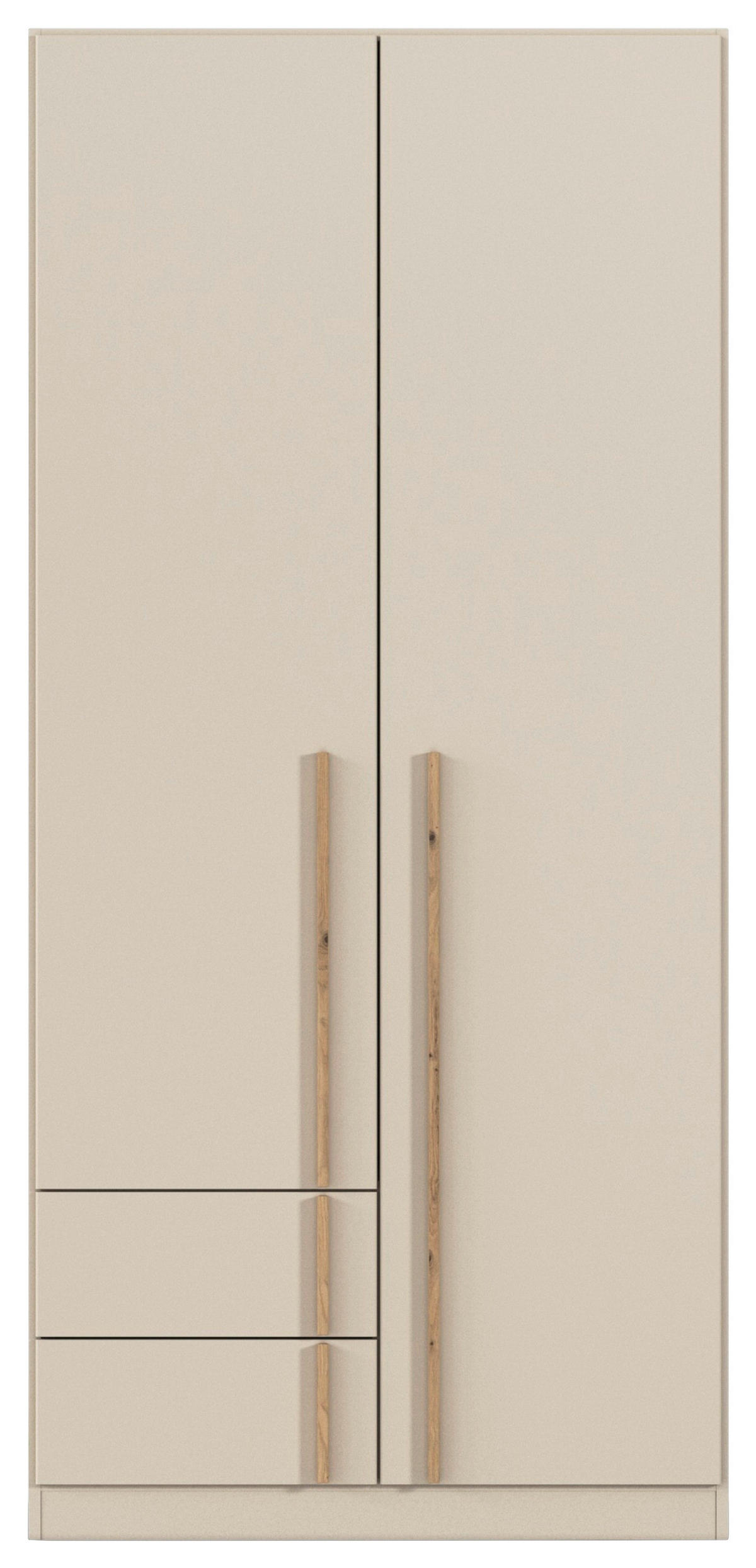 DREHTÜRENSCHRANK 2-türig Champagner, Eiche Artisan  - Champagner/Eiche Artisan, Design, Holz/Holzwerkstoff (91/197/54cm) - Stylife