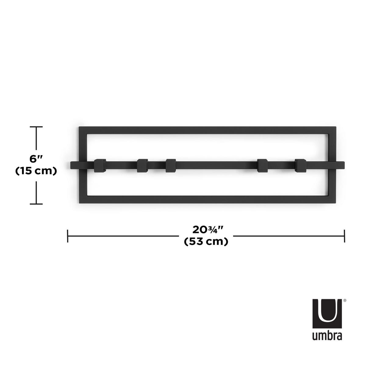 GARDEROBA ZIDNA   crna  metal  - crna, Basics, metal (53/15/6cm) - Umbra