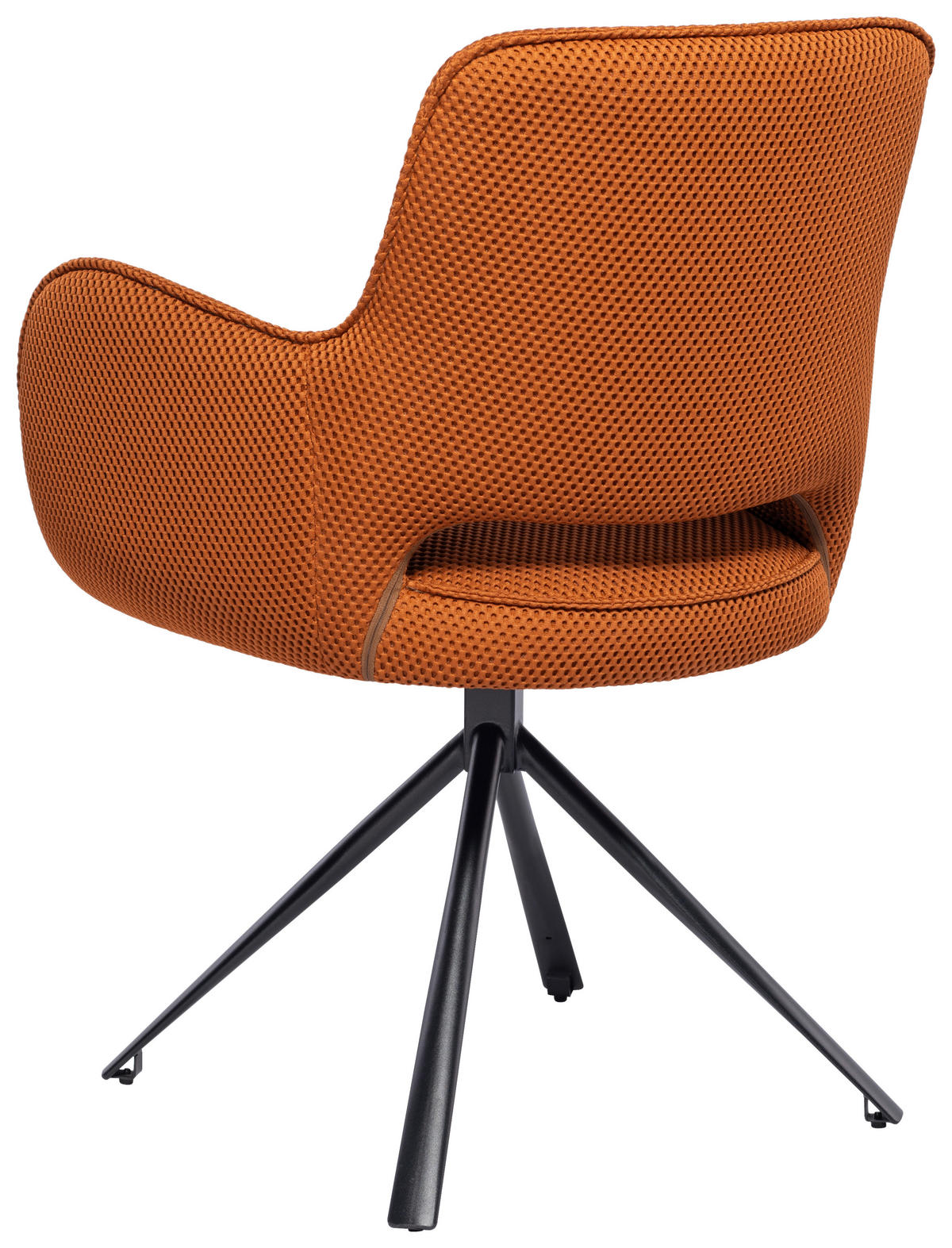 STOL MED ARMSTÖD järn nät  - svart/rostfärgad, Design, metall/textil (61/85/61cm) - Novel