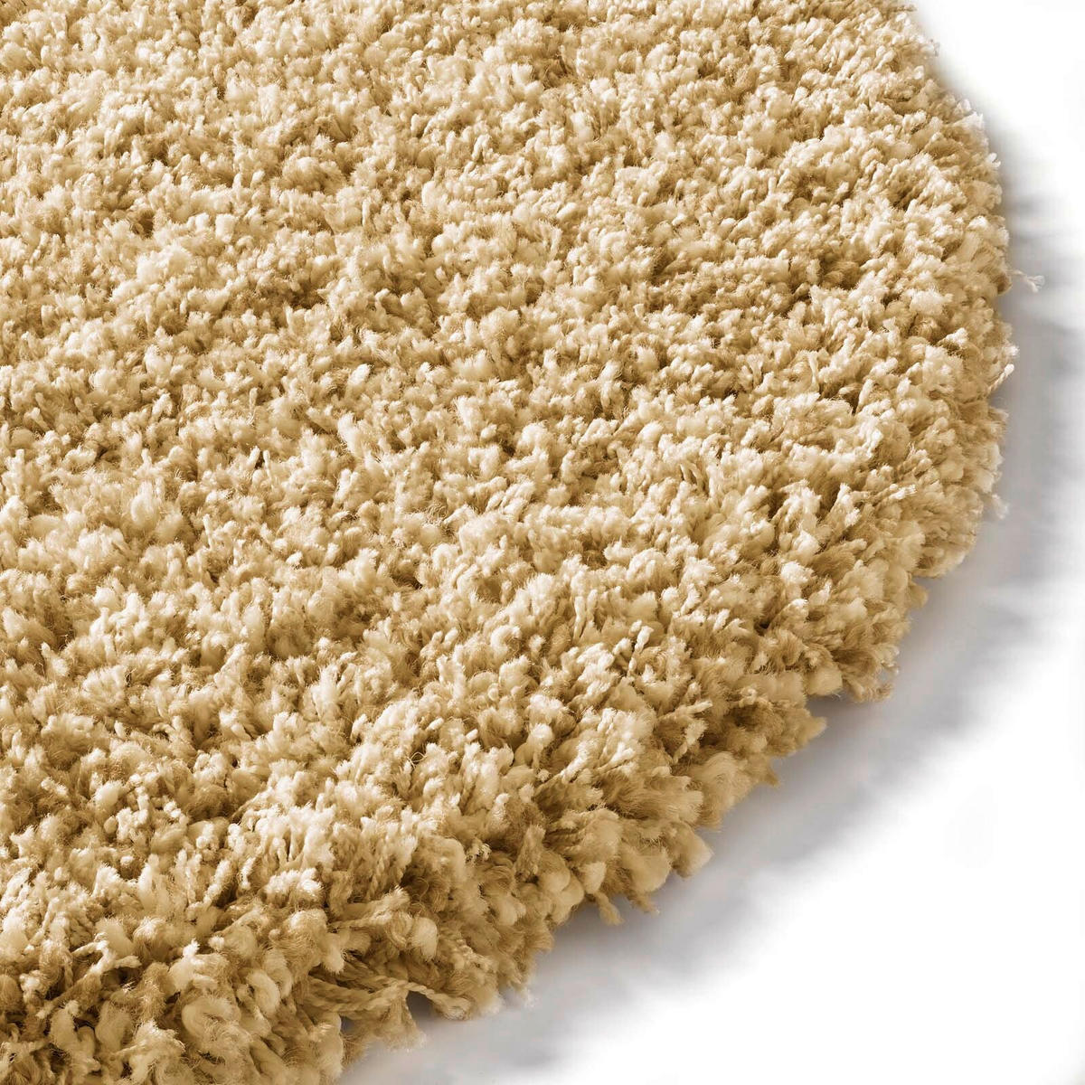 HOCHFLORTEPPICH 160 cm Currygelb rund  - Currygelb, Basics, Textil (160cm) - Novel