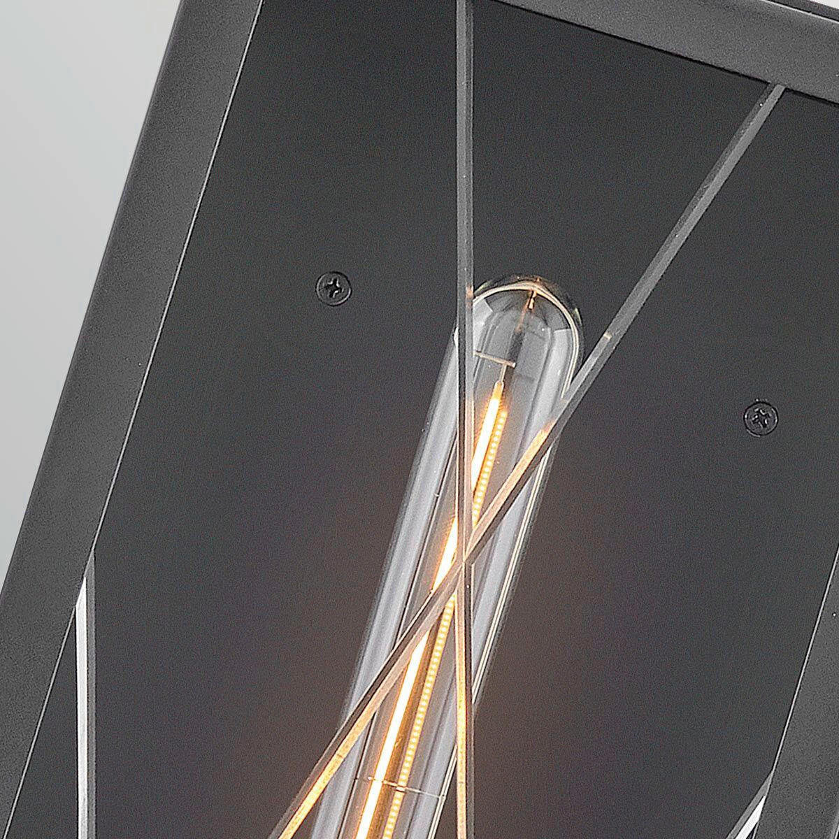 WANDLEUCHTE HINKLEY 55,9/19,1/14,7 cm  - Schwarz, Design, Glas/Metall (55,9/19,1/14,7cm) - Elstead Lighting