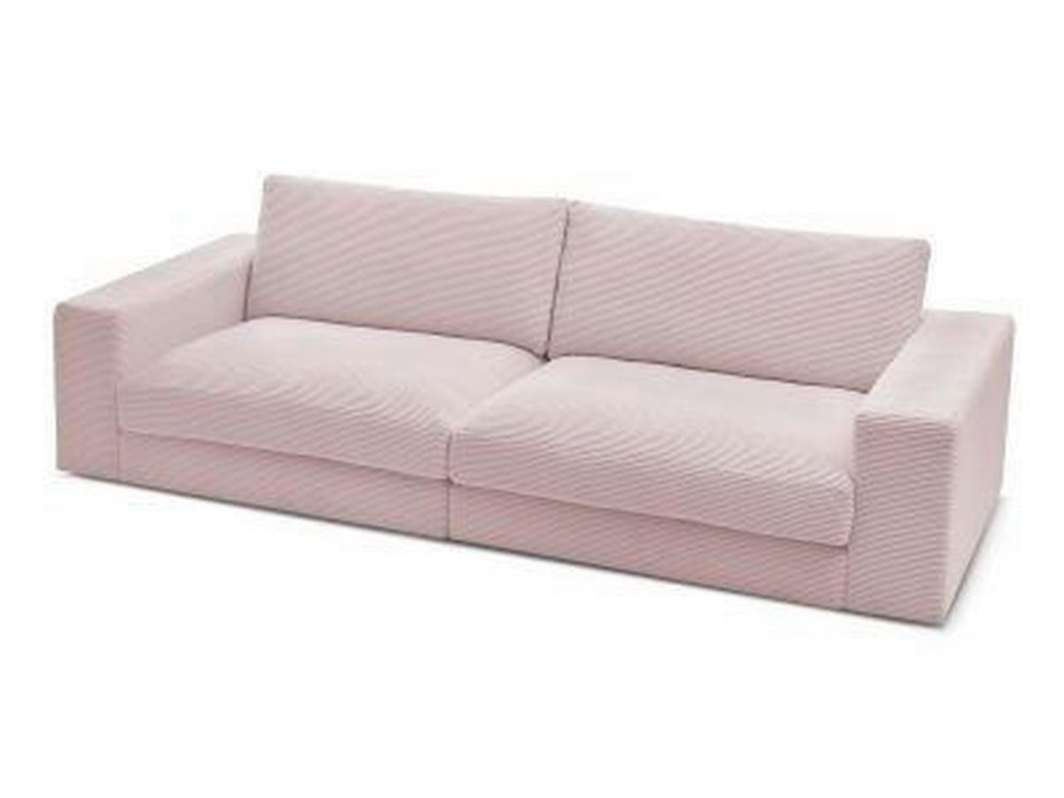 3-SITZER-SOFA LEONARD Cord Lila  - Lila/Schwarz, MODERN, Kunststoff/Textil (234/77/109cm)