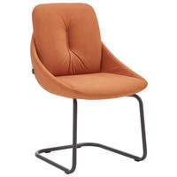 SCHWINGSTUHL  in Stahl Mikrofaser  - Cognac/Anthrazit, Design, Textil/Metall (55/90/64cm) - Venjakob