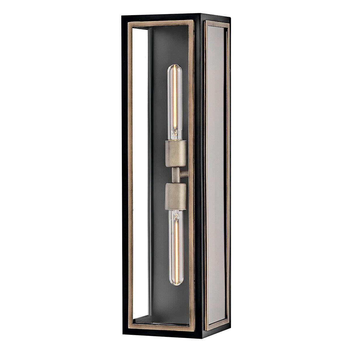 WANDLEUCHTE Shaw 61/15,9/17,1 cm  - Schwarz/Bronzefarben, KONVENTIONELL, Glas/Metall (61/15,9/17,1cm) - Elstead Lighting